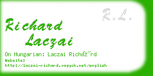 richard laczai business card